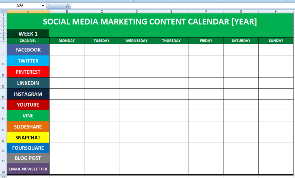 Social Media Calender Template Excel 14 Editorial Planner For Social Media Andrew Macarthy Social Media Marketing