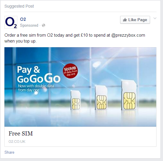 An intelligent use of image in a Facebook ad