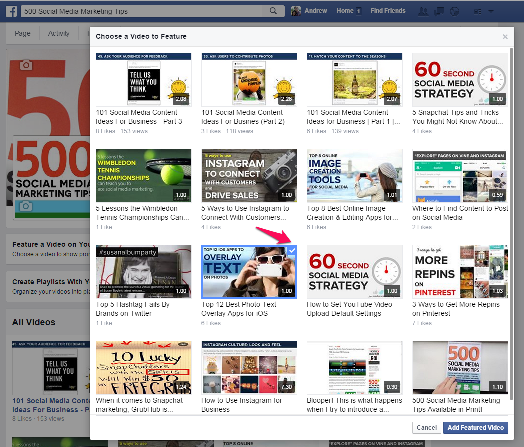 How to Make Video Playlists and Add A Featured Video on Facebook Pages ...