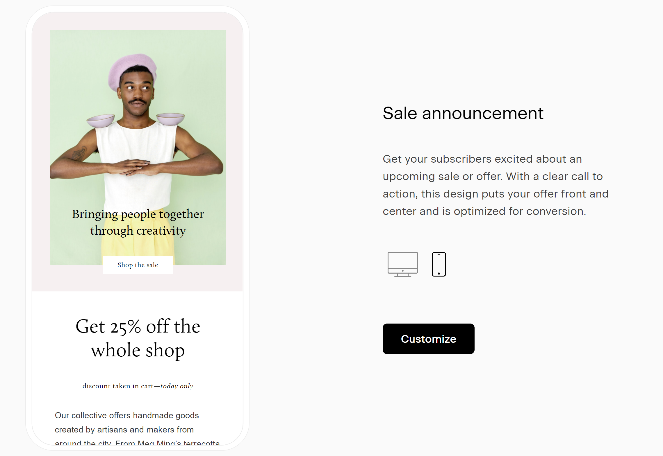 Flodesk template mobile preview
