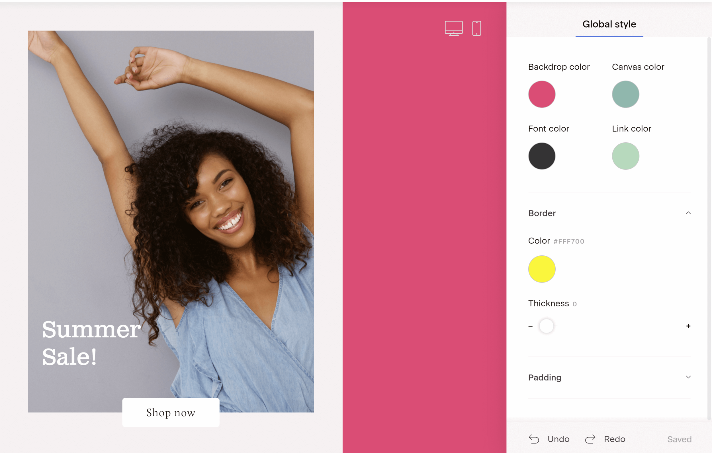 Flodesk template customisation