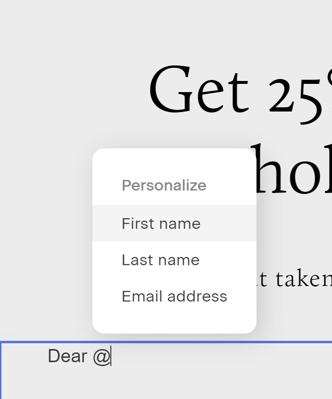 Flodesk personalisation