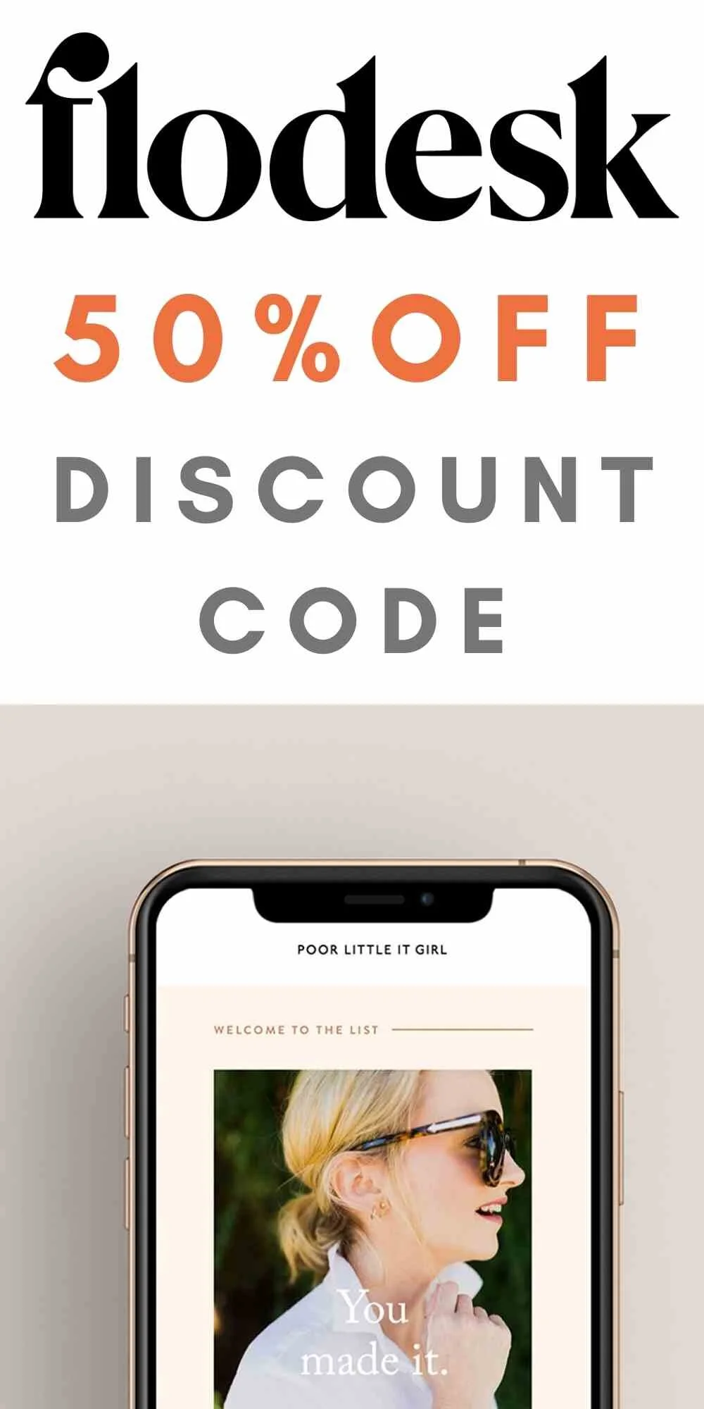 Flodesk discount code - 50% off your monthly plan for life