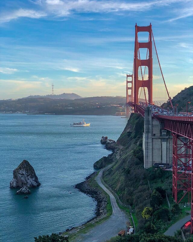 Looking toward San Francisco by the Golden Gate Bridge
