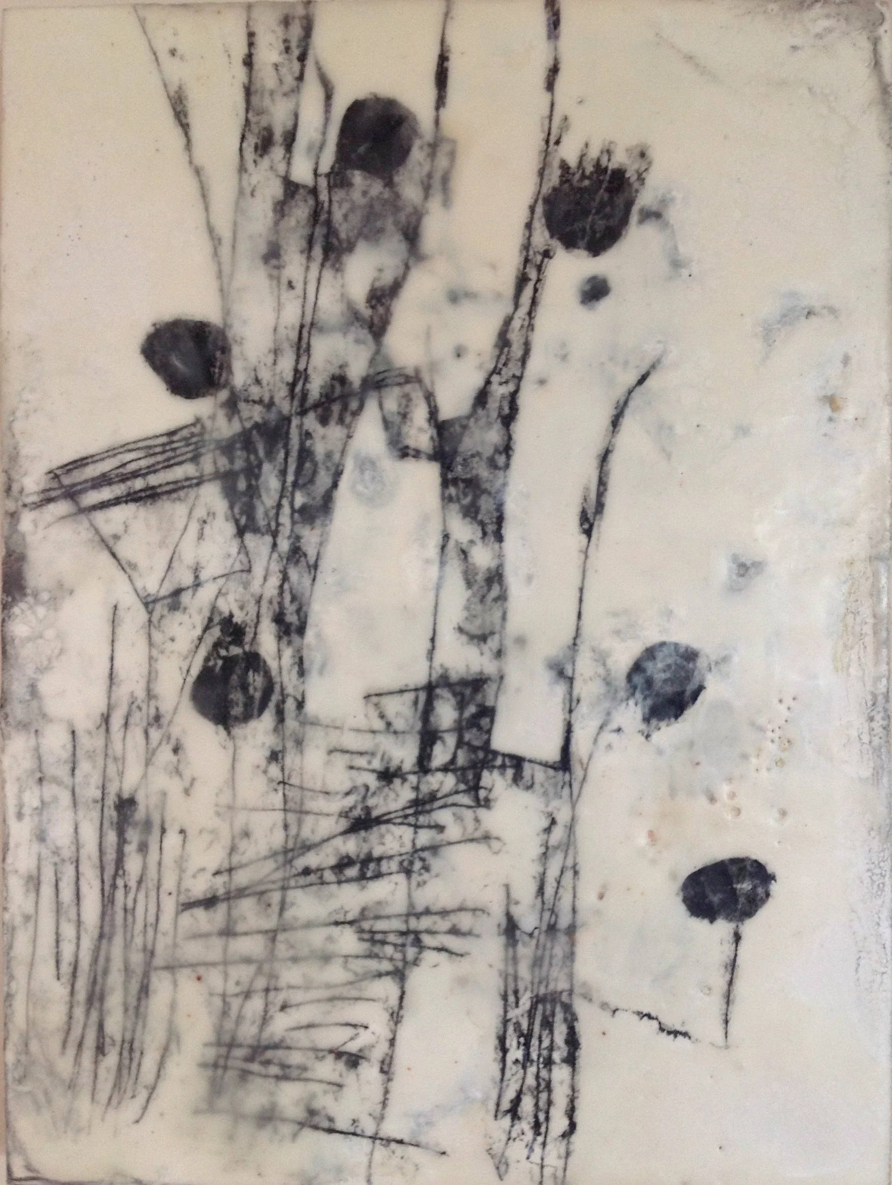 Cycles + Structures, 2012 / Encaustic on wood panel, 9 x 12