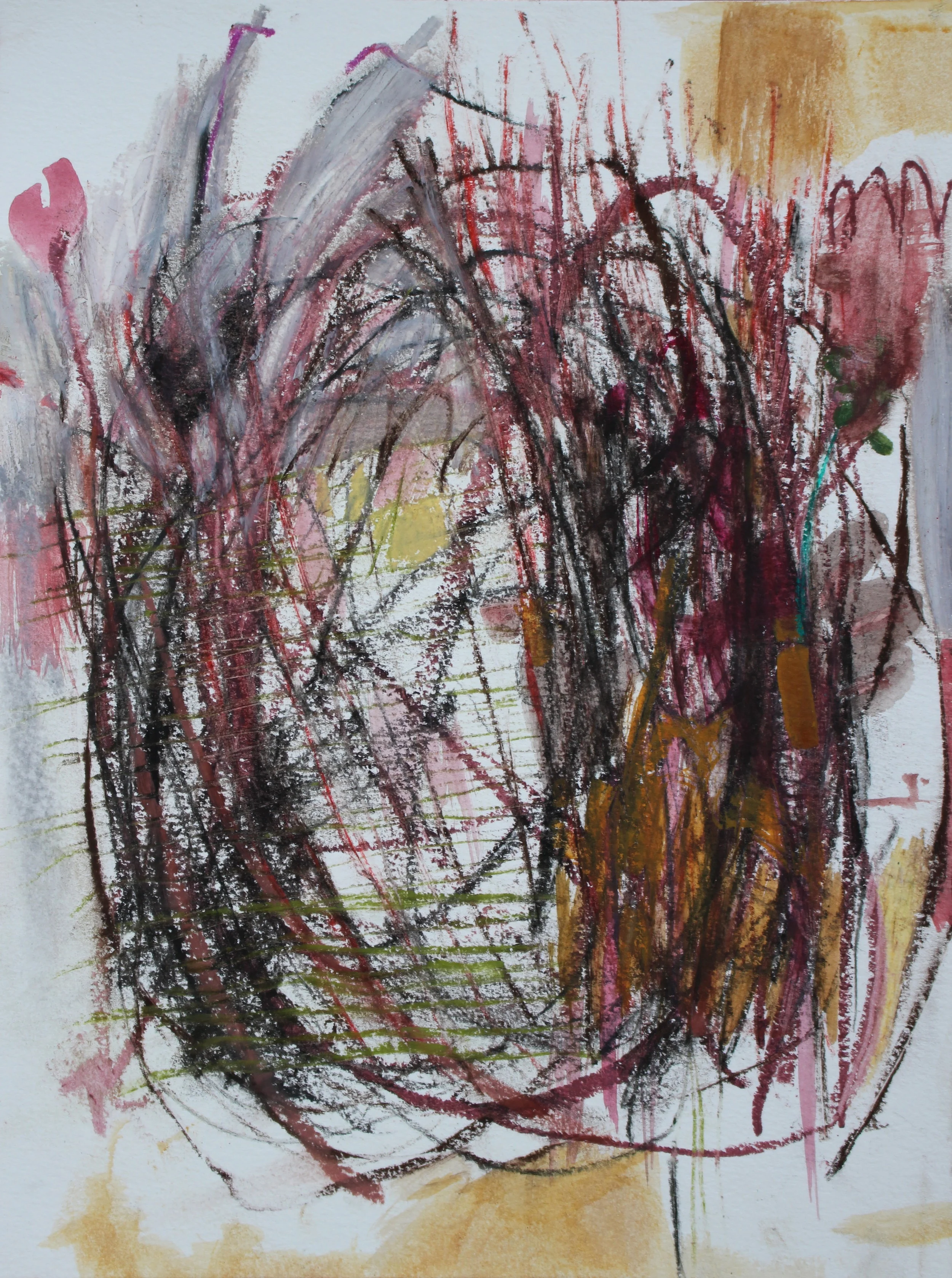 Drift, 2016/ Mixed media on cold press paper (unmounted and unframed), 9 x 12
