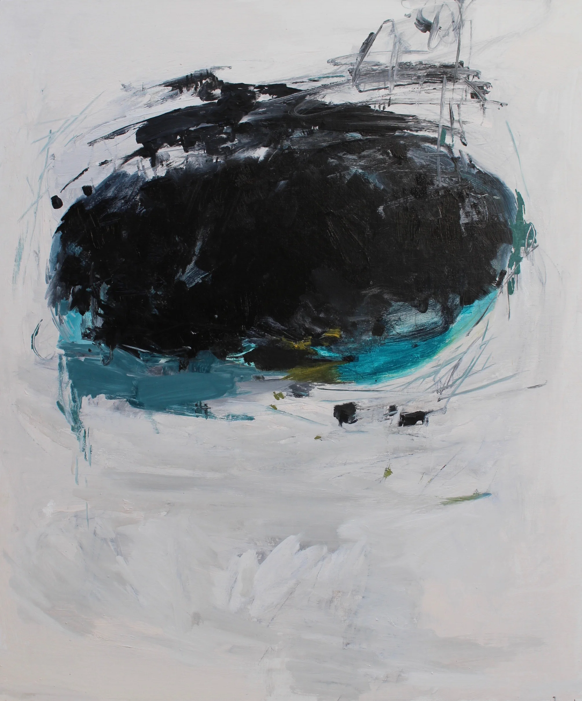 Black Cloud 1, 2017 / Oil on linen panel, 24 x 20