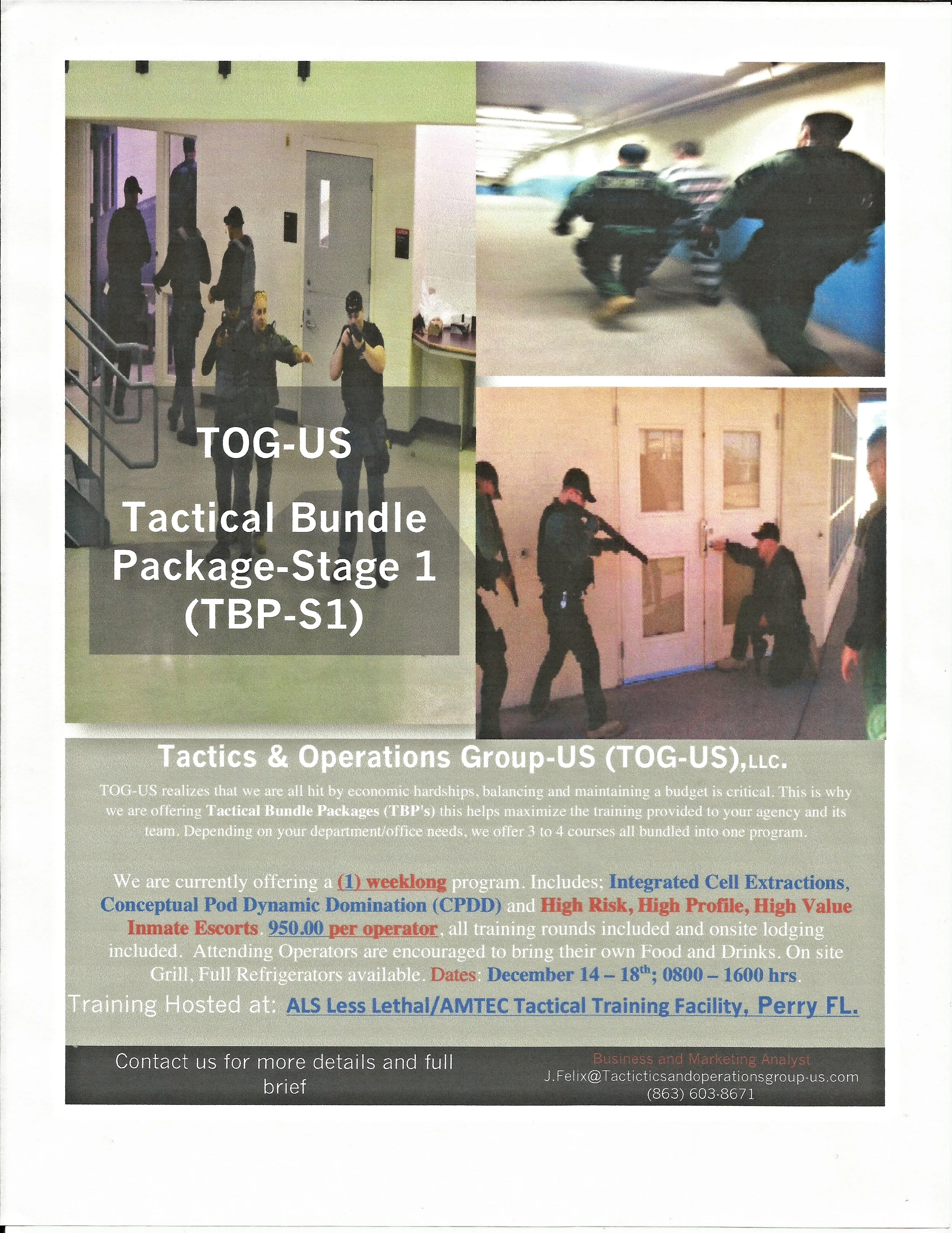 Training Update: Corrections Tactical Operations Training