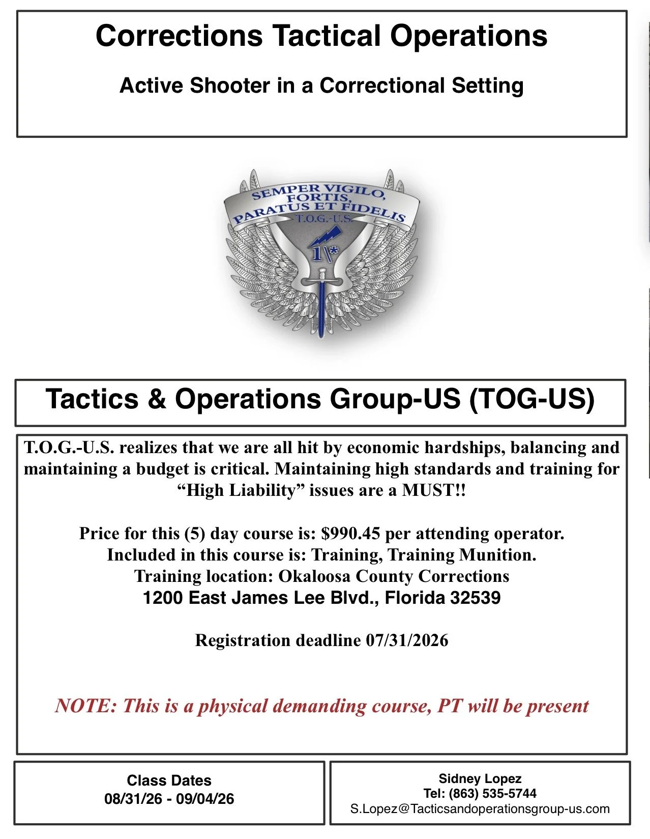 Active Shooter in a Correctional Setting
