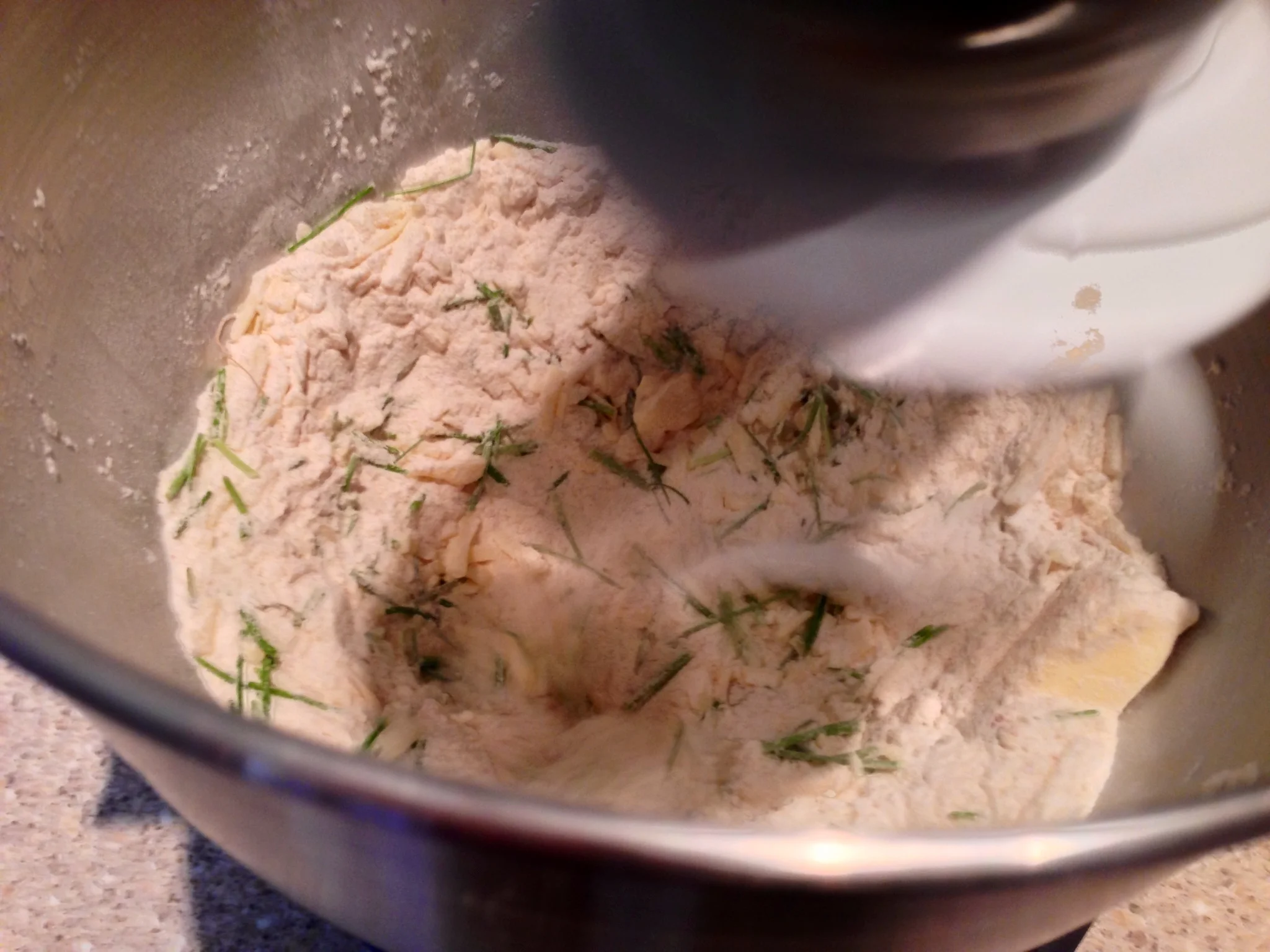 Mixing the dough