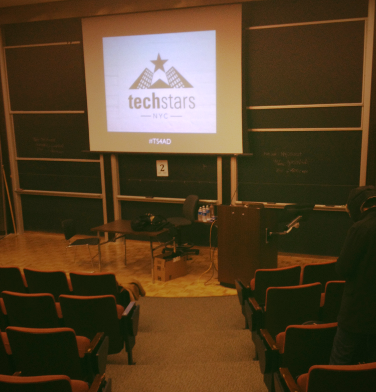 The auditorium at New York University that hosted the event.