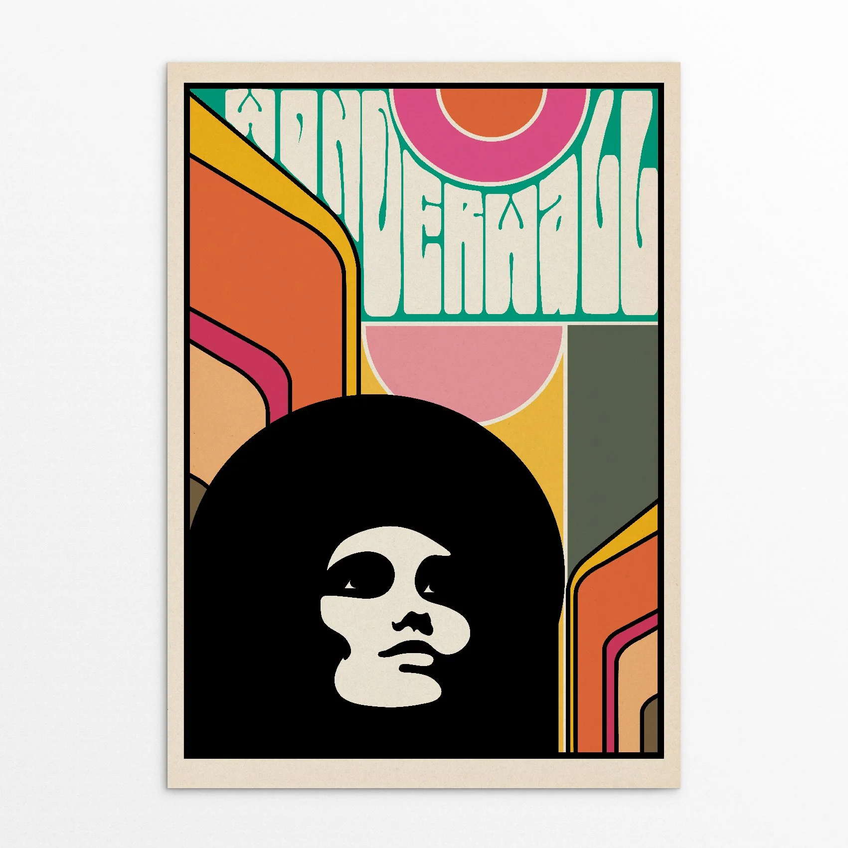 Wonderwall - 60s Psychedelic Style Art Poster