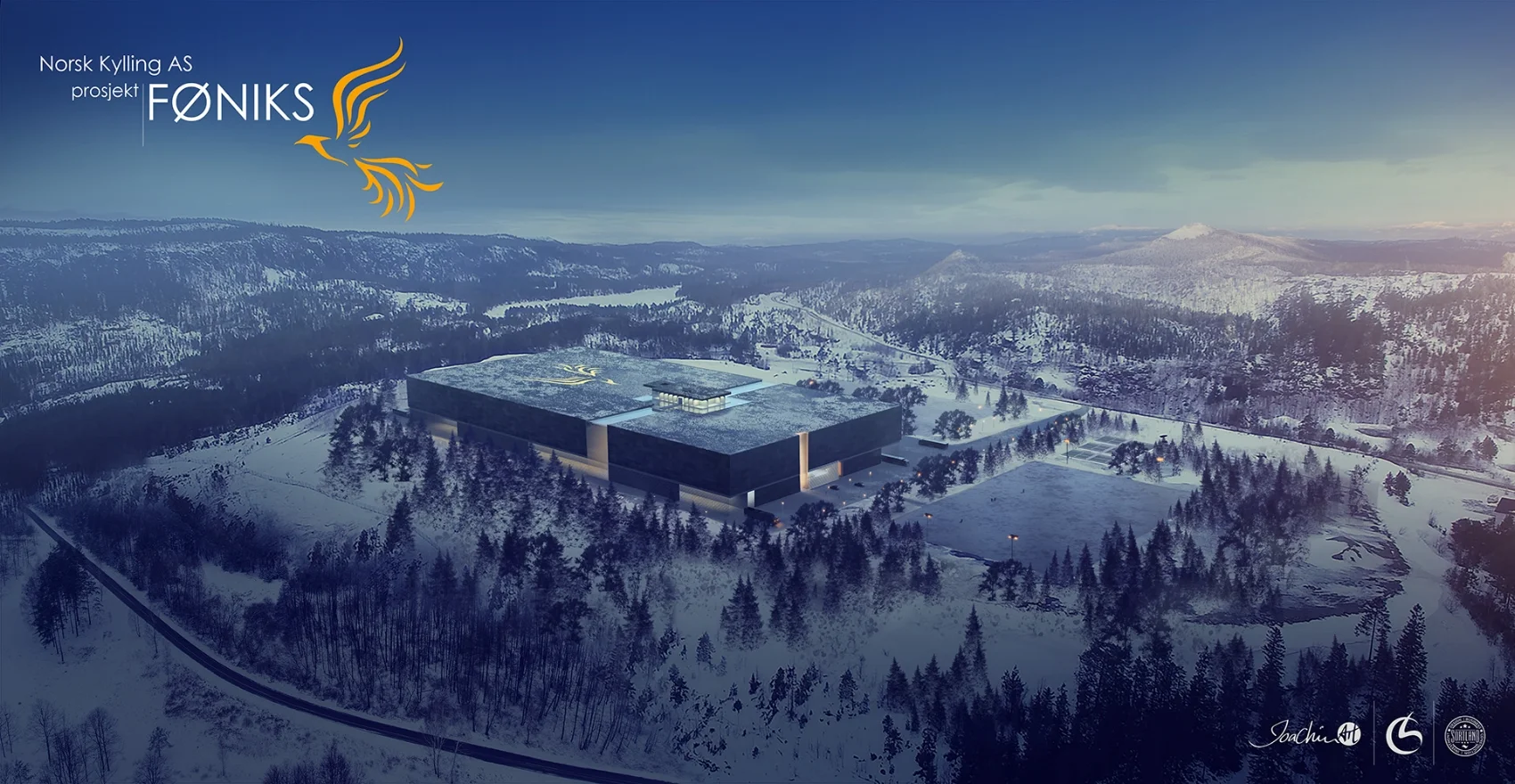 Prosjekt Føniks - Norsk Kylling AS - nytt næringsbygg/industri i Trondheim - 2017 Arkitekt: Cleve Broch AS ca 40.000m2