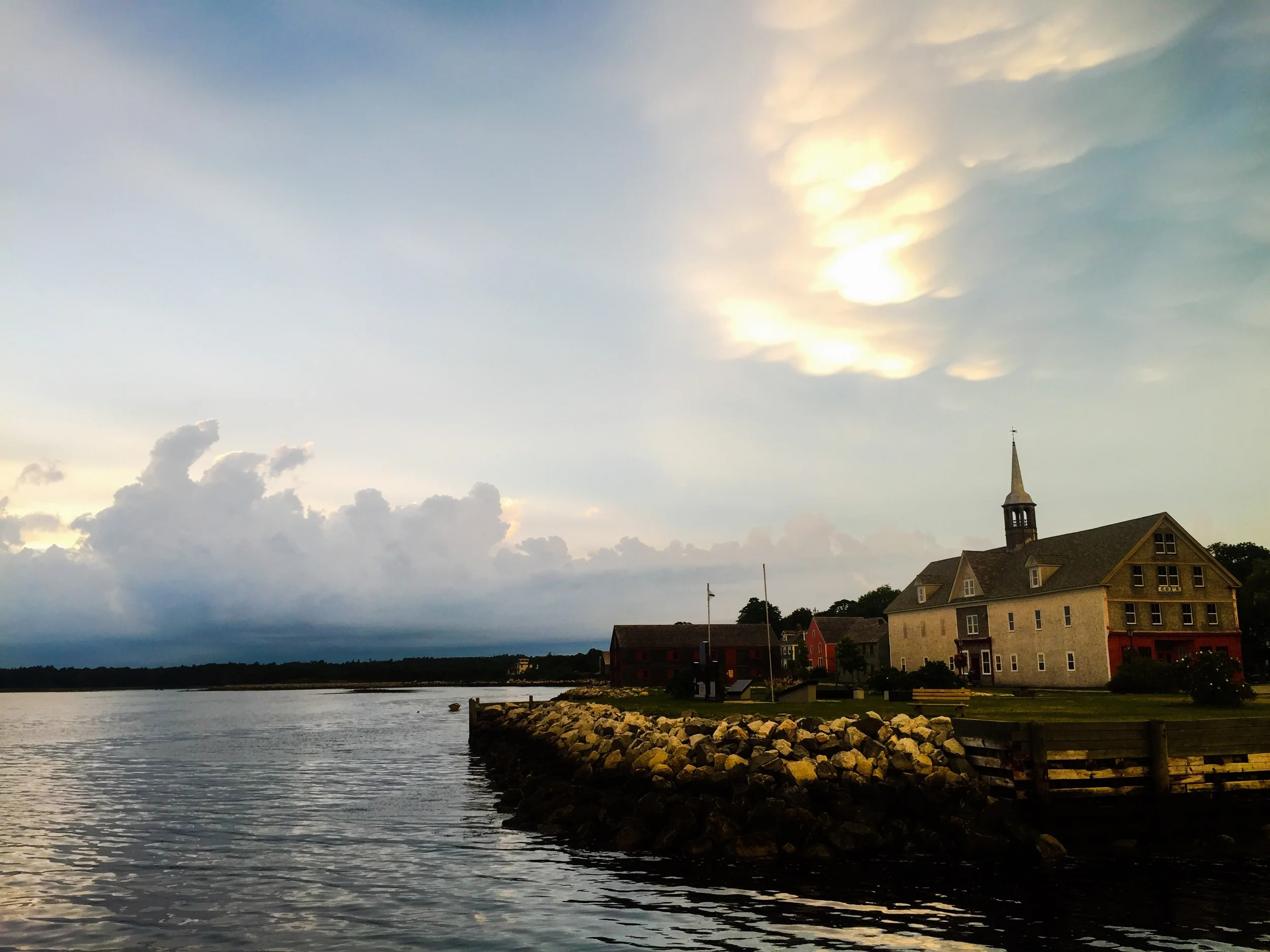 Storm light over Shelburne, NS, on Tuesday night.