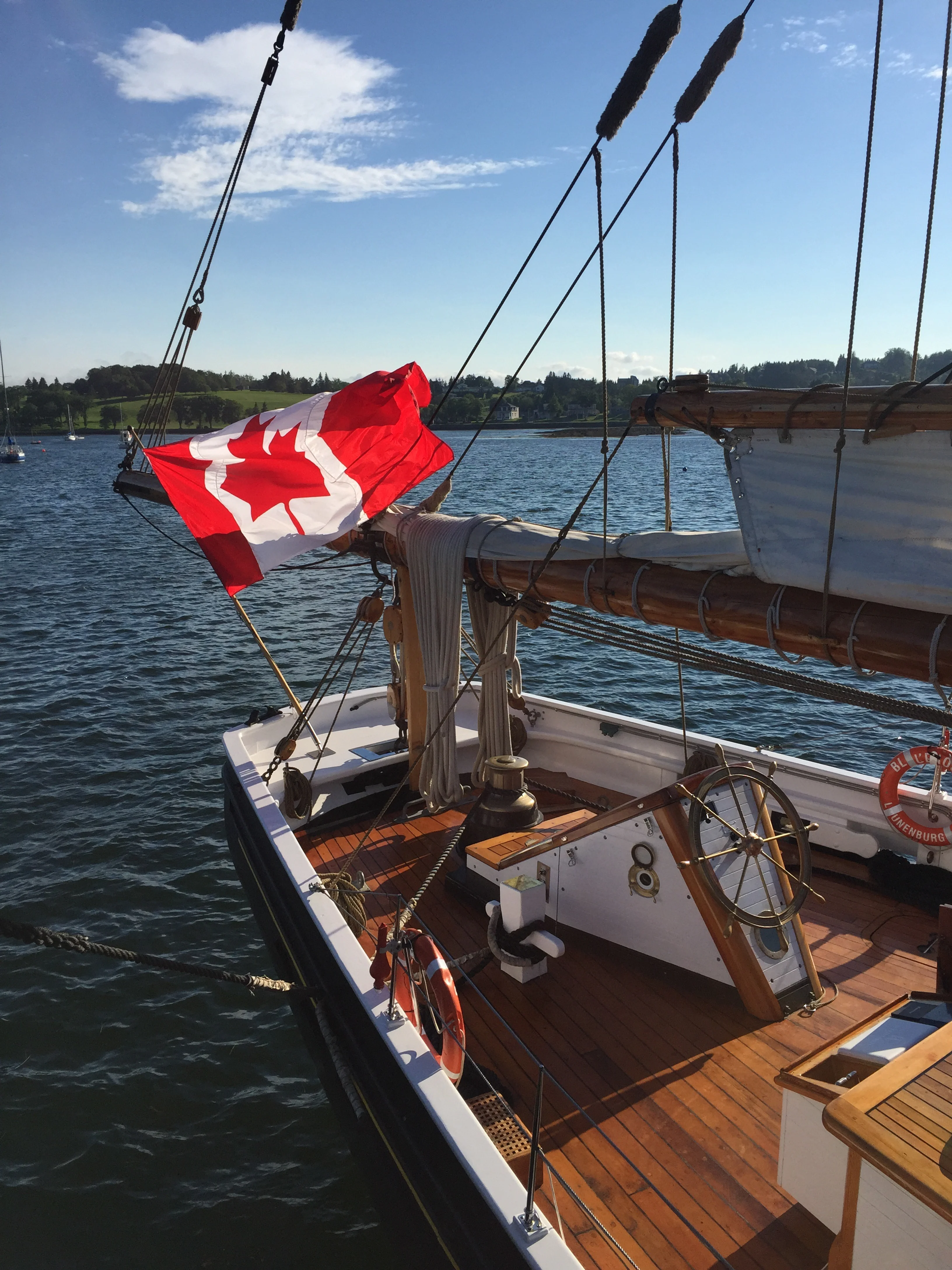 The Blue Nose II schooner in Lunenburg. 