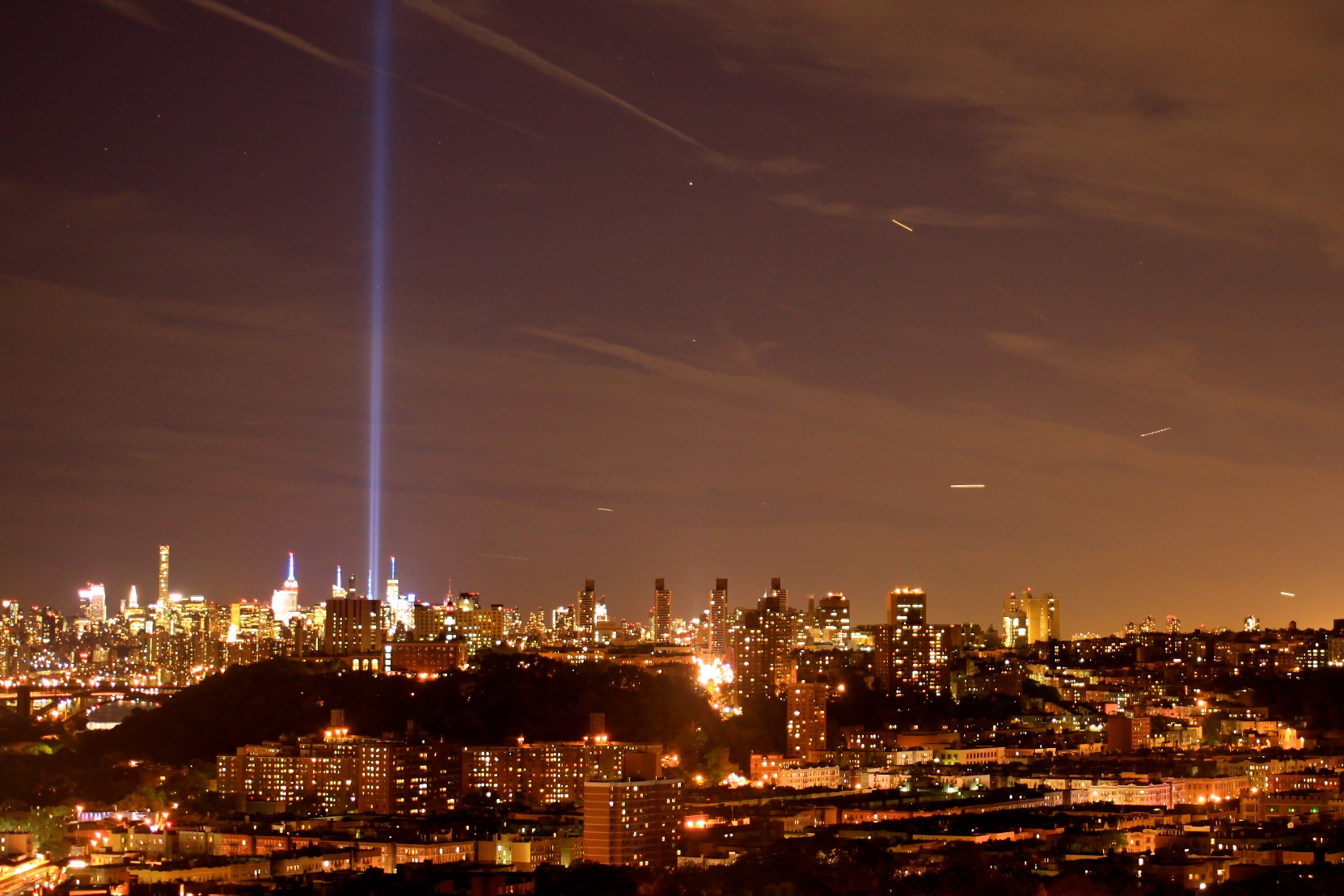 The Manhattan skyline seen from Marble Hill. © Bobby Magill