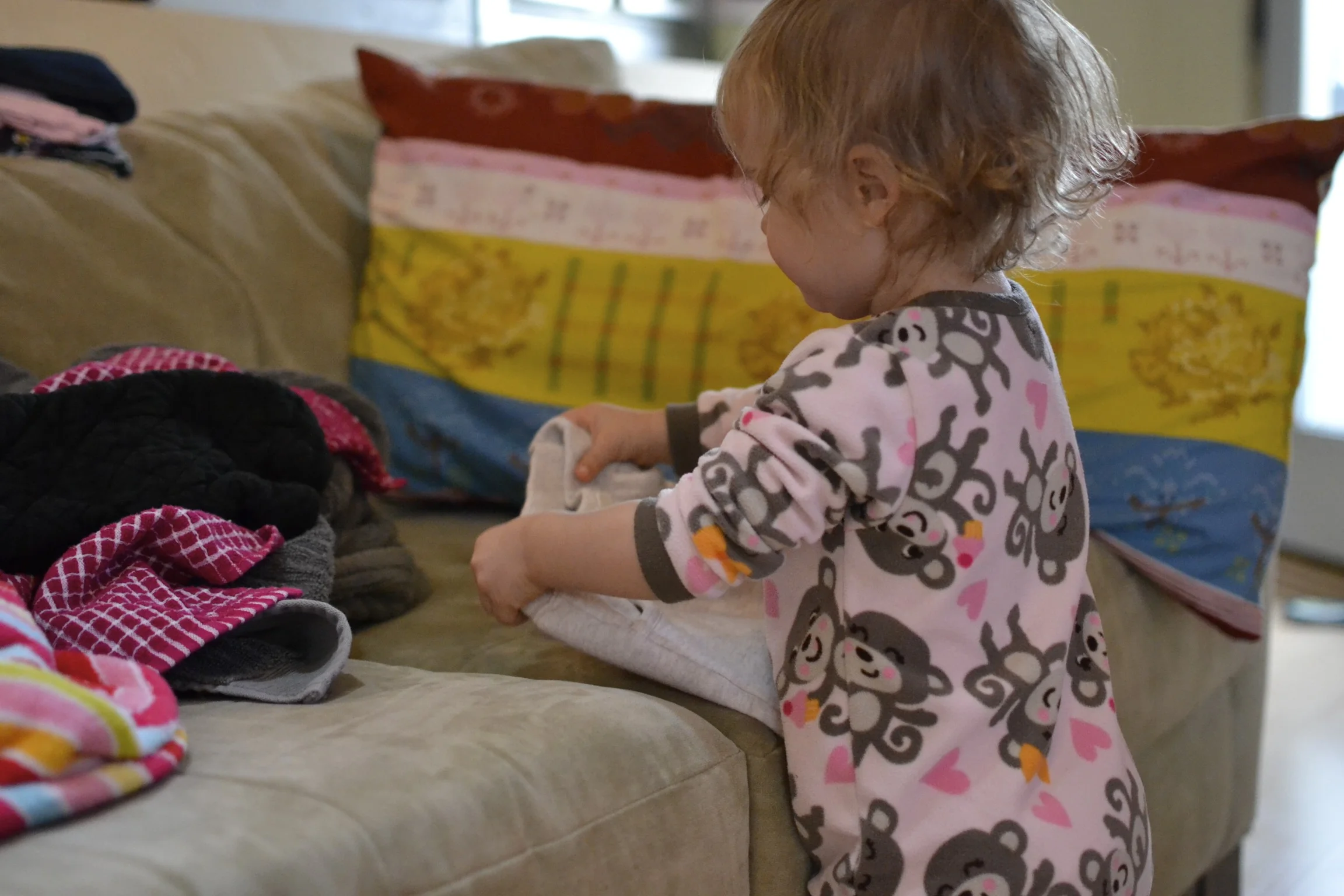 we did get some laundry done at least...she's a good little helper.