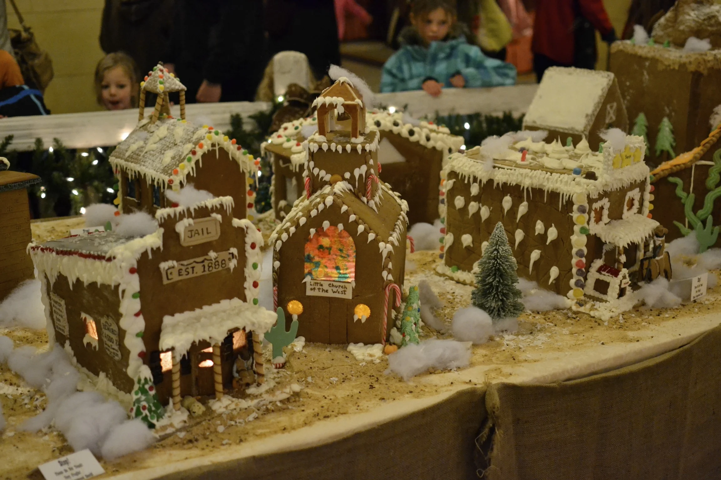 ginger bread village, created by the chefs at the broadmoor.