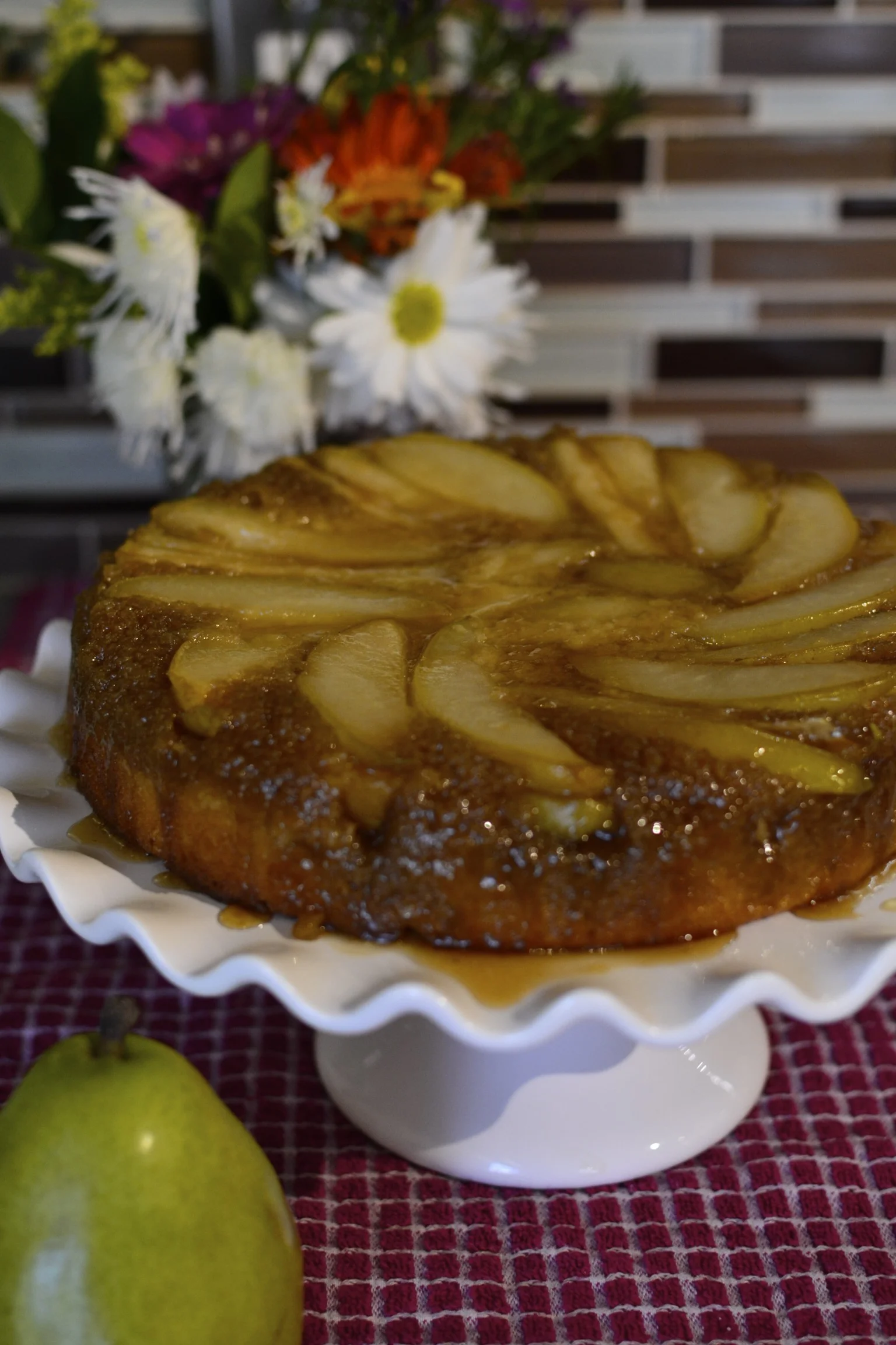 BIRD FOOD: maple pear upside-down cake