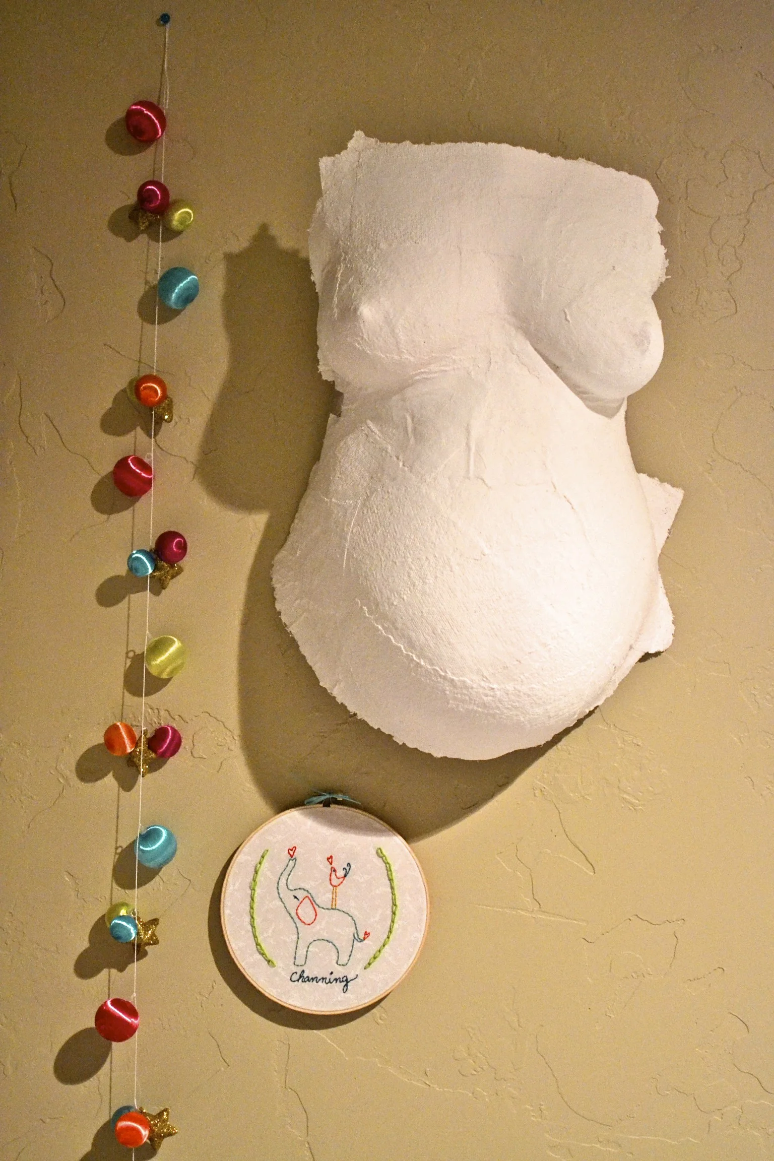 my pregnant belly cast, created at 8 1/2 months.
