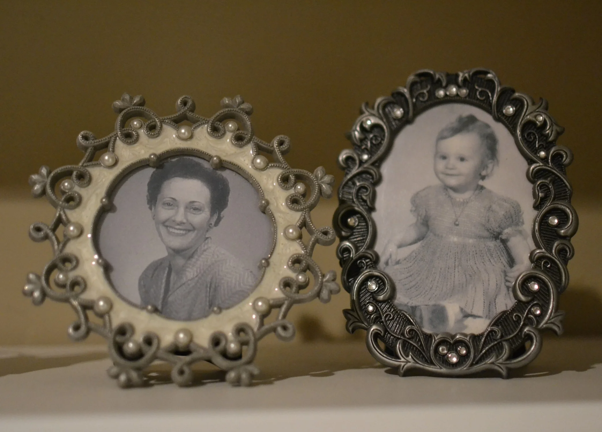 two of my favorite photos of all time. my great grandmother and my mom when she was small. 