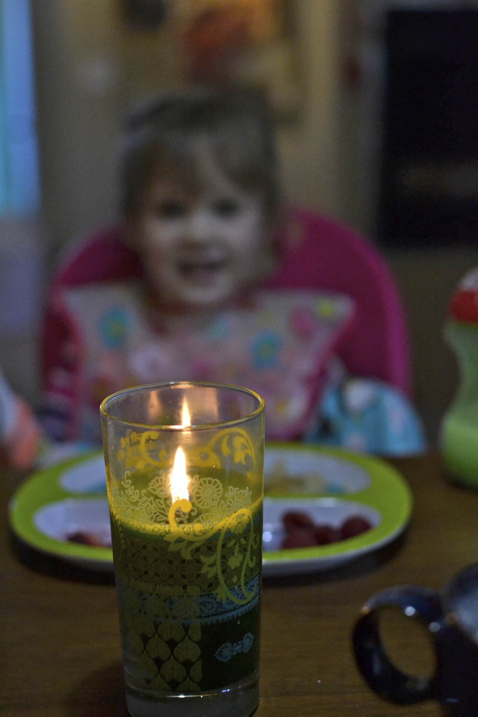 she asks to light the candle at each meal
