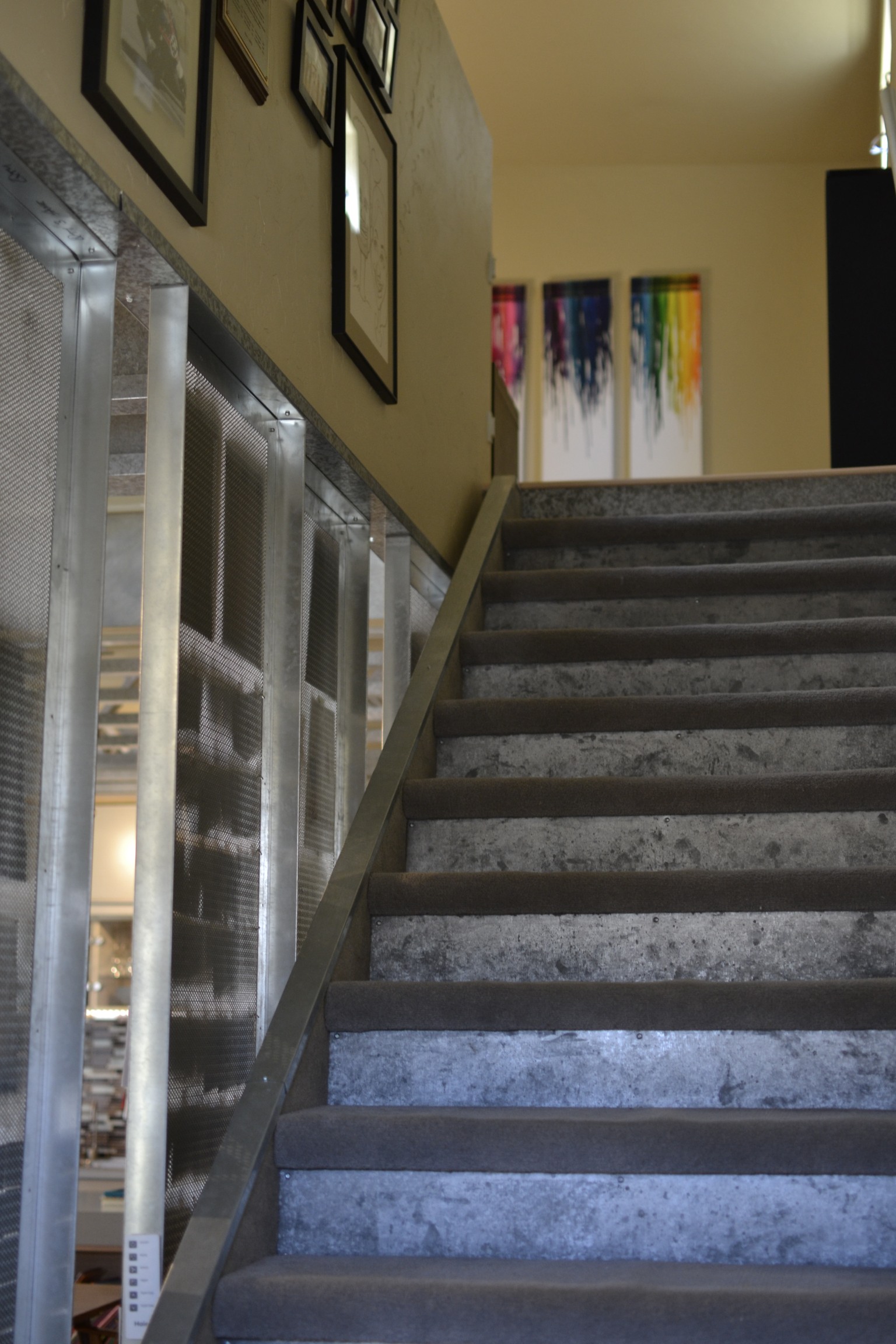 Stairs leading to the third level. 