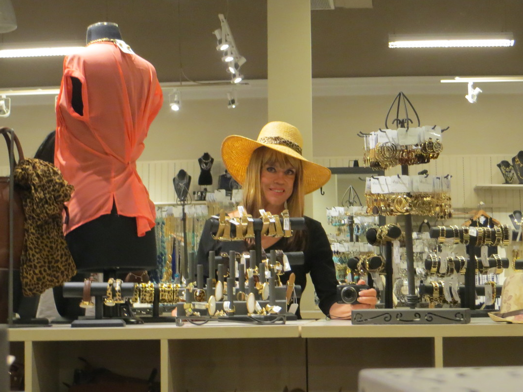 Jill became enamored with hats on this trip.
