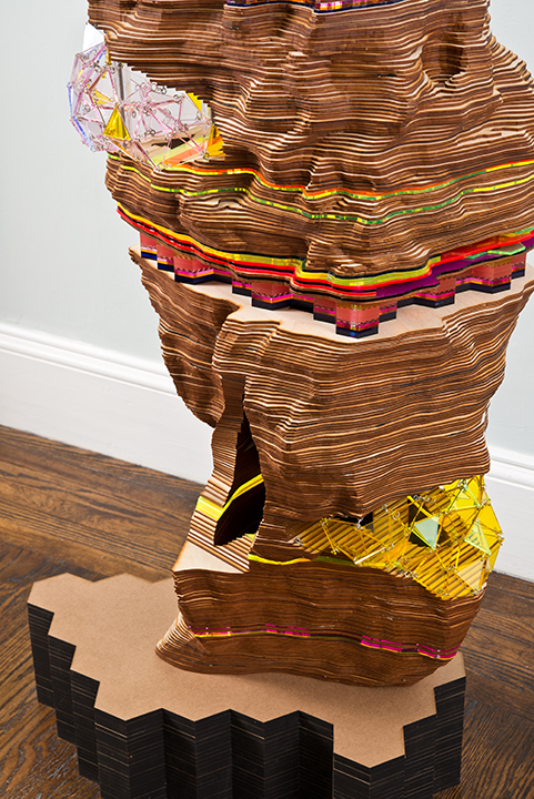 Scholar's Rock: Rivers (joan) , wood, acrylic, mdf, hardware, 2015, 44 x 24 x 17"