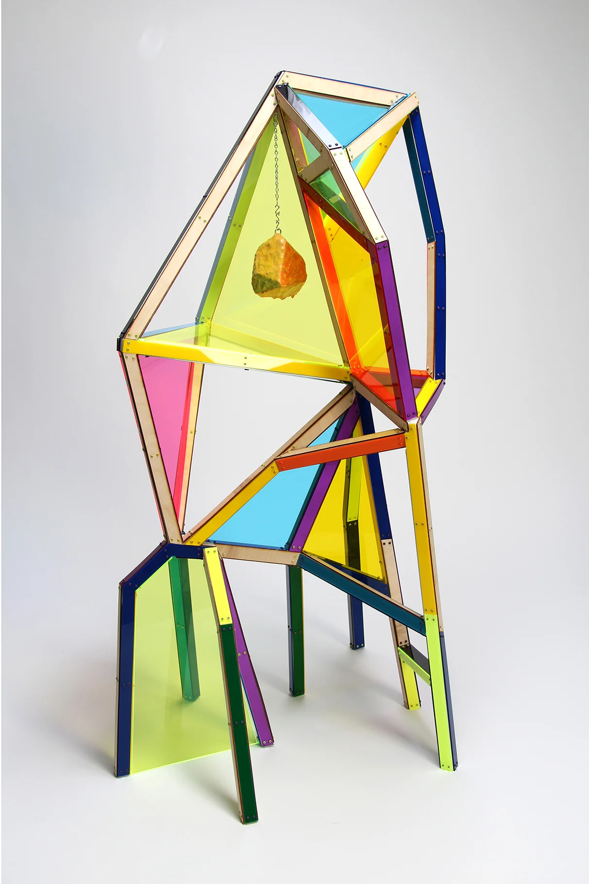 Transformer, 2017, wood, acrylic, hardware, plaster and paint, 58 x 36 x 24"