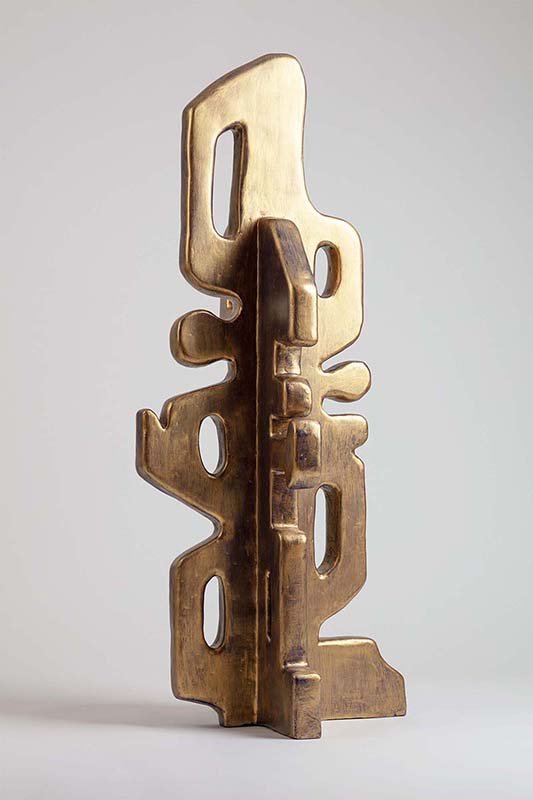Twin , 2025, wood, foam, Apoxie Sculpt, paint, 55 x 21 x 19”
