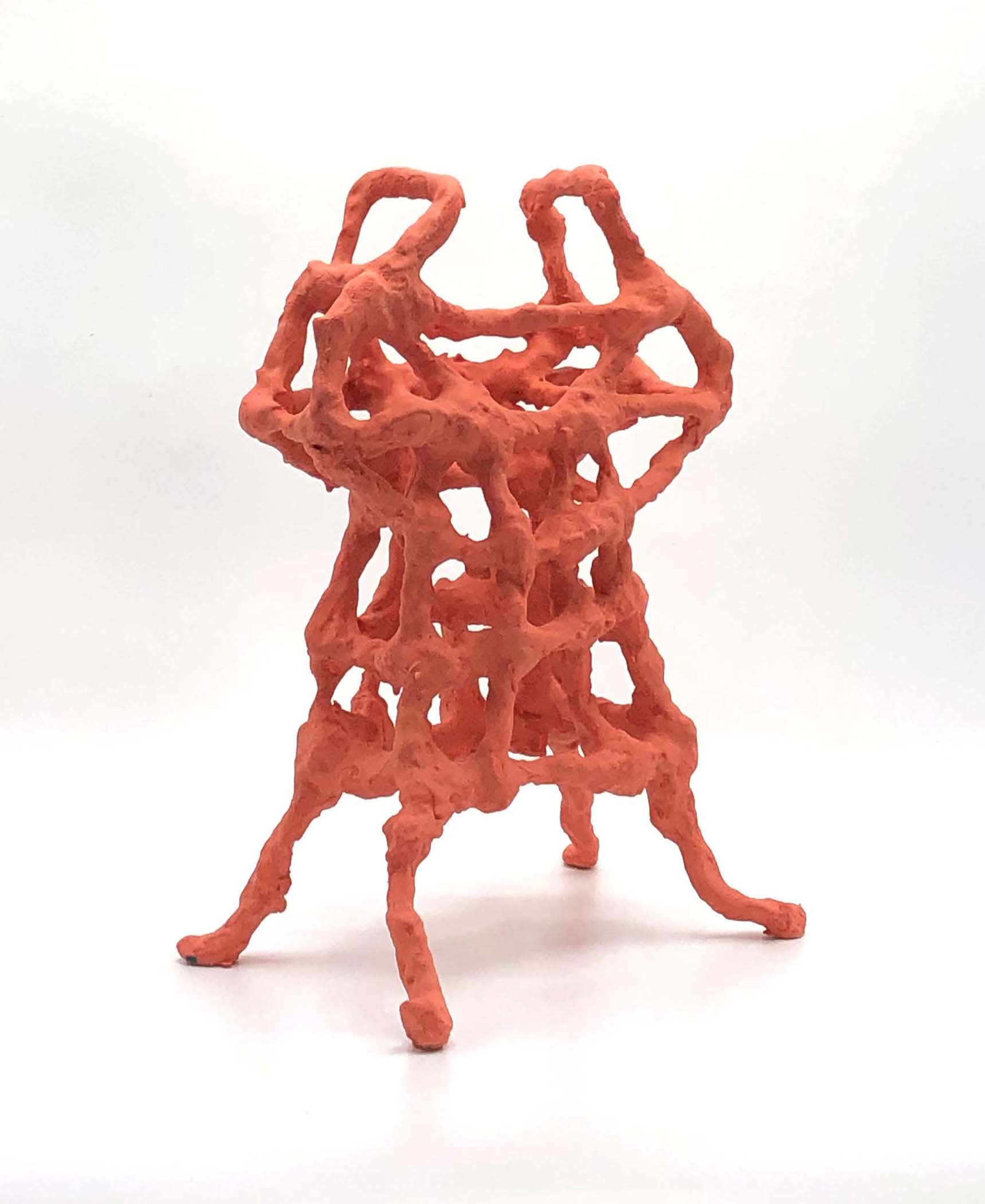 Monkey , 2025, wire, dye, Aqua Resin, 12 × 8 × 6”