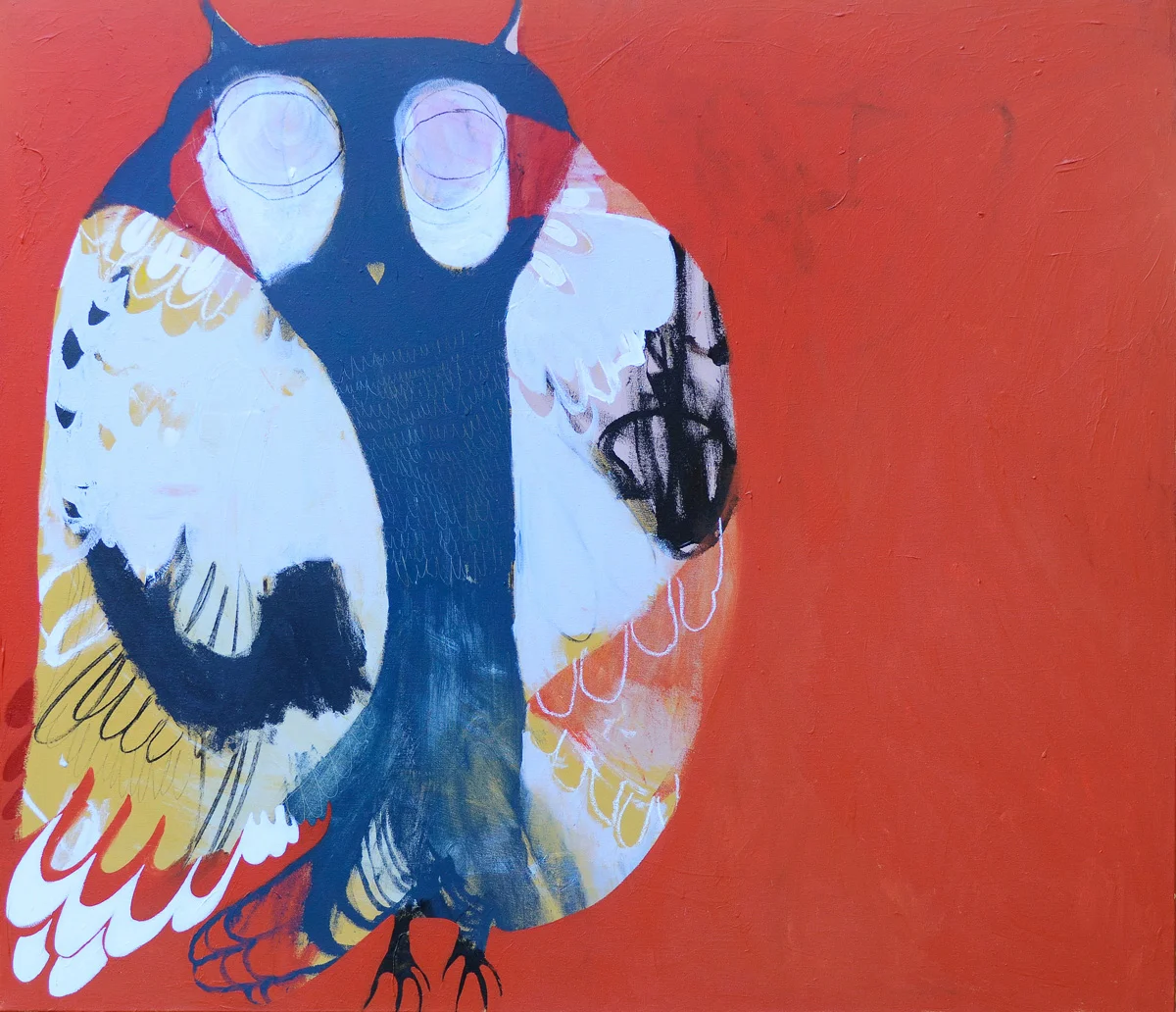 Saloon Sally, acrylic and charcoal on canvas, 121 x 137cm