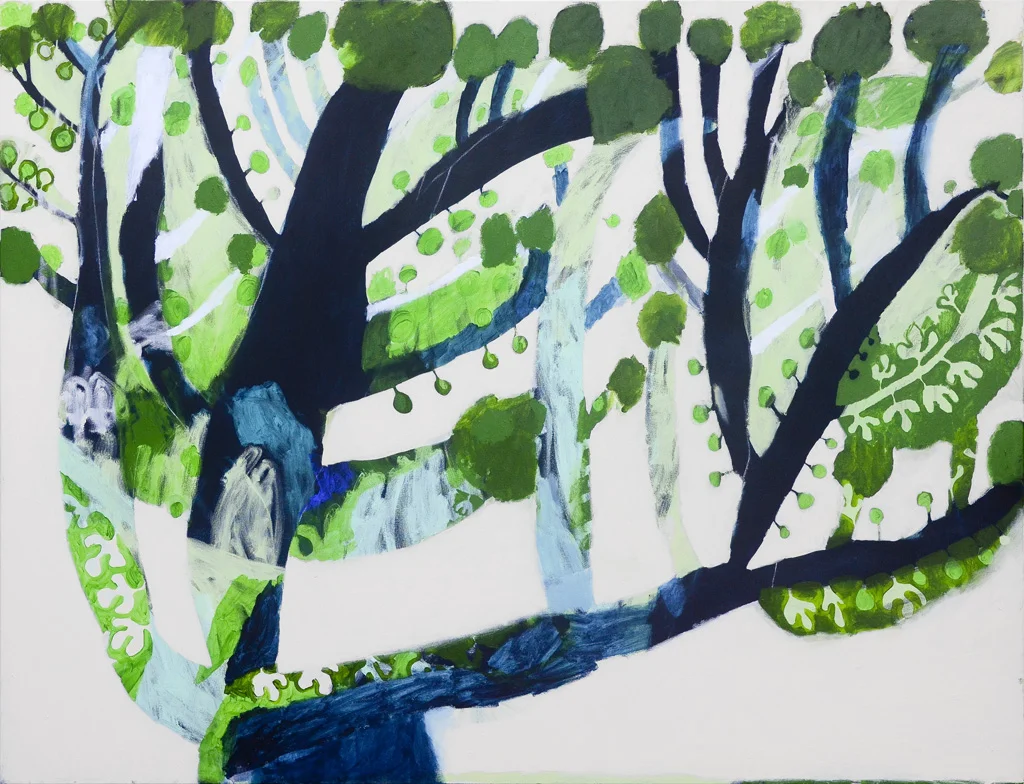 Flying Fox Country 2017 Acrylic and charcoal on cotton canvas 152 x 198cm