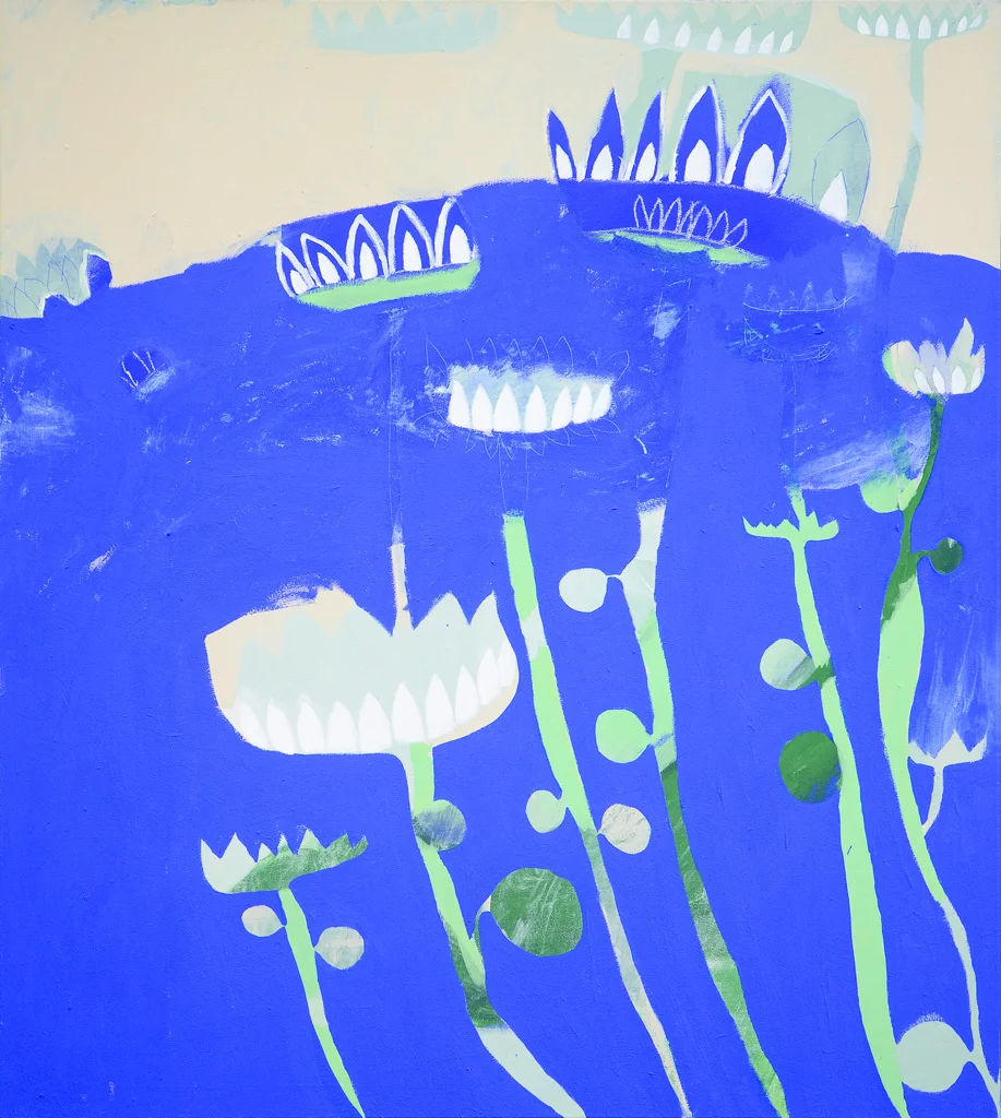 Lagoon 2015 Acrylic and charcoal on cotton canvas 137 x 121cm