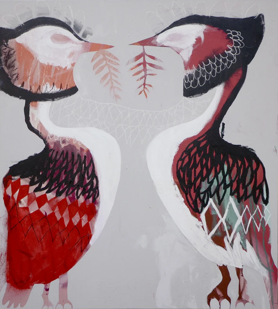 Weed Ceremony 2013 Acrylic and charcoal on cotton canvas 137 x 121cm