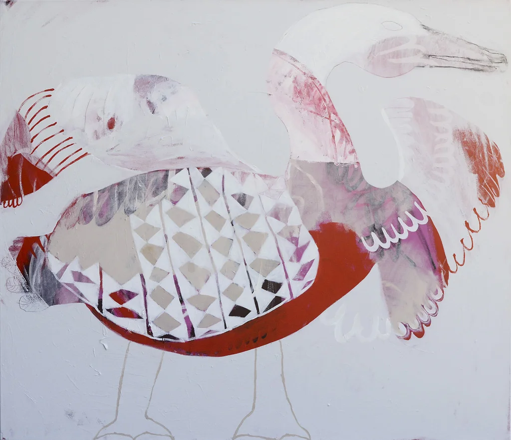 Duck Duck Goose 2013 Acrylic and charcoal on cotton canvas 121 x 137cm
