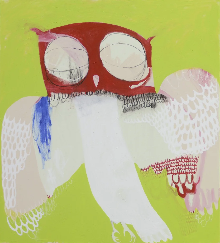 Brother Owl 2013 Acrylic and charcoal on cotton canvas 152 x 137cm