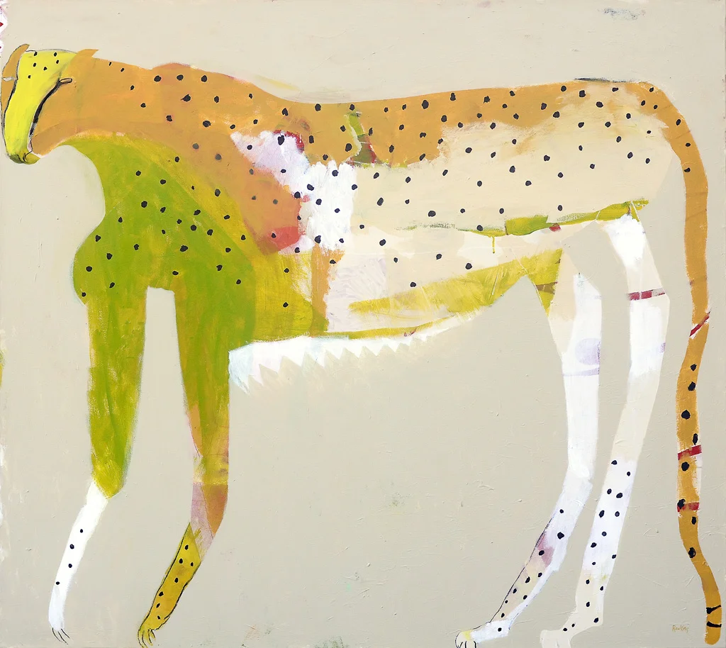 Proper Cheetah 2018 Acrylic and charcoal on canvas 137 x 152cm