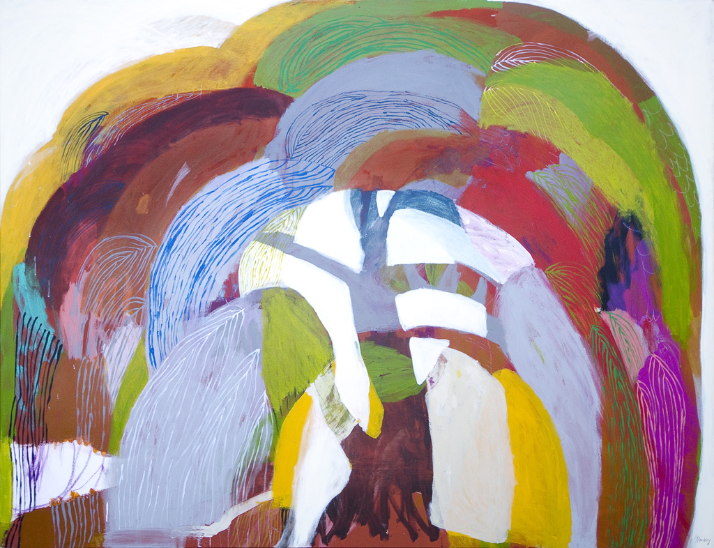 Paradise Tree 2018 Acrylic and charcoal on canvas 152 x 198cm