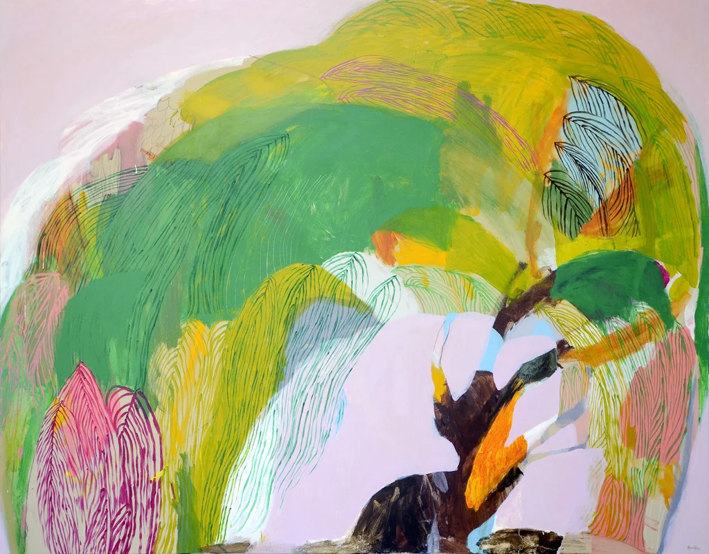 Big Weeping 2018 Acrylic and charcoal on canvas 167 x 213cm