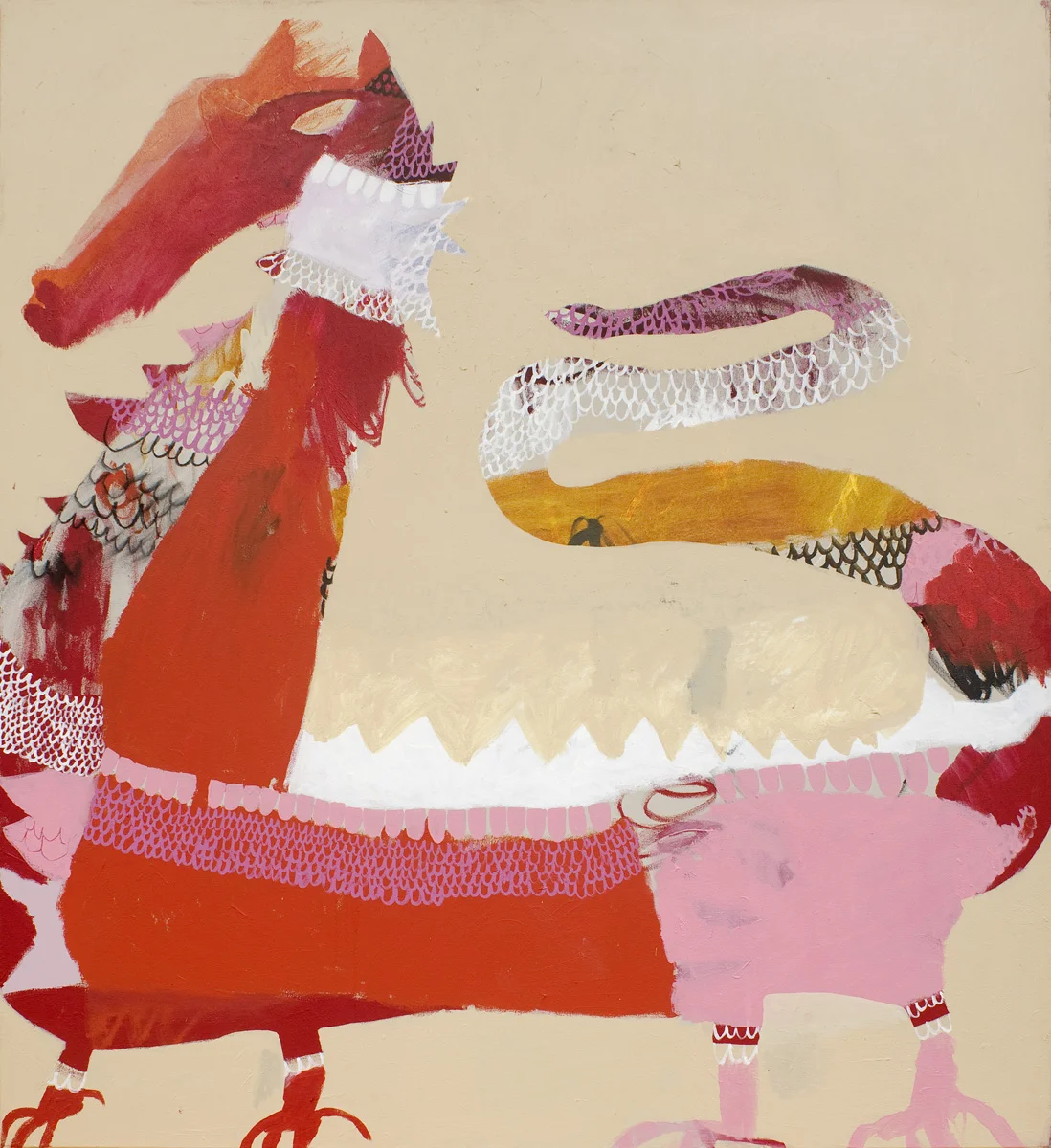 Harvest Dragon 2019 Acrylic and charcoal on canvas 152 x 137cm