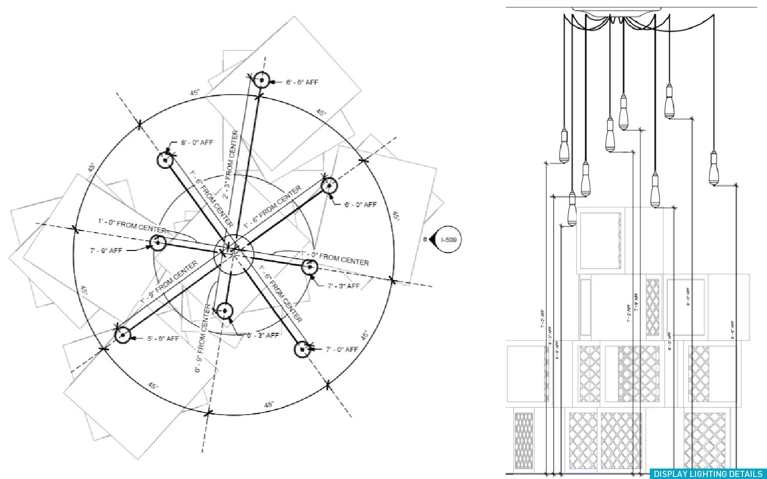 Many of the projects involved the design of high-concept solutions for displays and merchandising, many of which included integrated, specialized lighting solutions, in-depth material studies and iterative design visualizations.