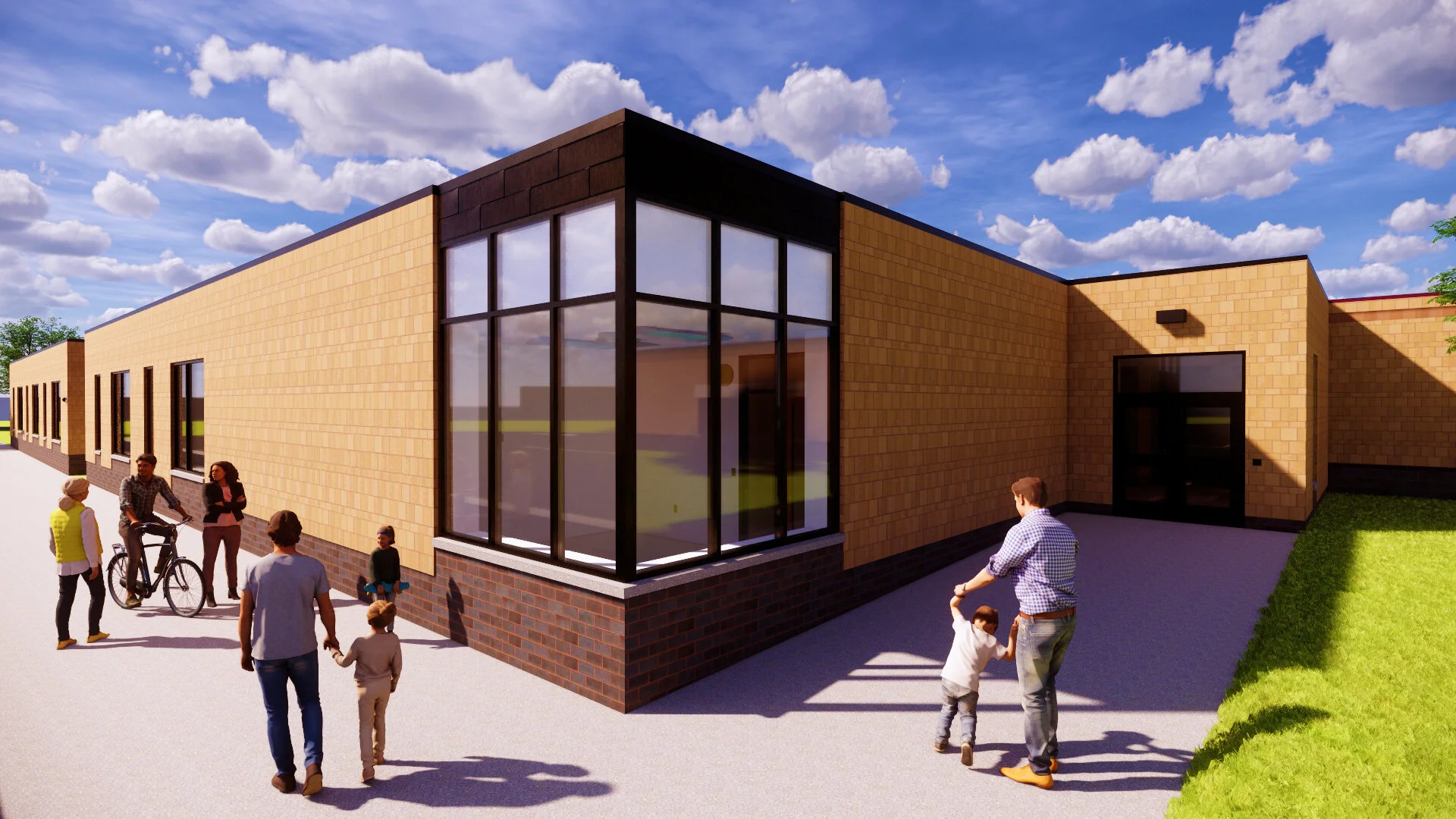 A Step Forward While the district originally preferred that all building additions perfectly match the style and character of the original in order to feel as if they’d always been there, through strong design and persistence our team was able to co…