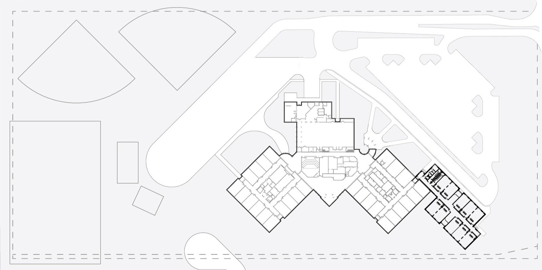 New Site Plan The east site location had many benefits, including fewer immediate constraints and more convenient connections to the main parking lot. As part of the construction process, the site’s parking and traffic flow was reworked to accommoda…