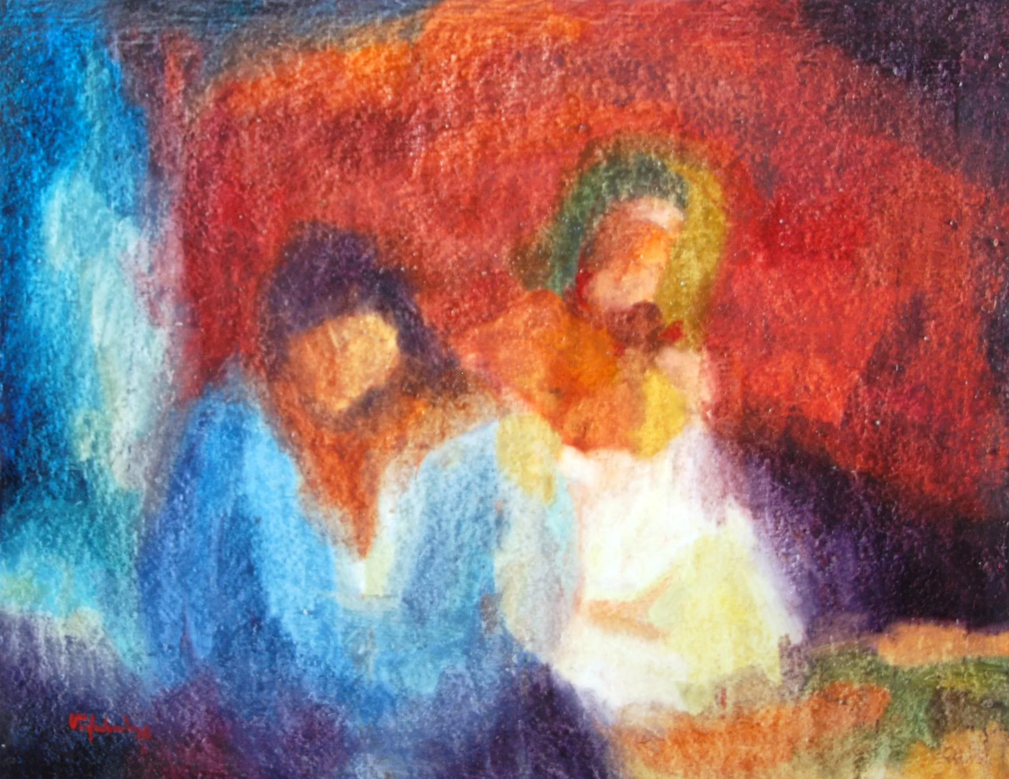 "Peasants" 32x48 oil/board