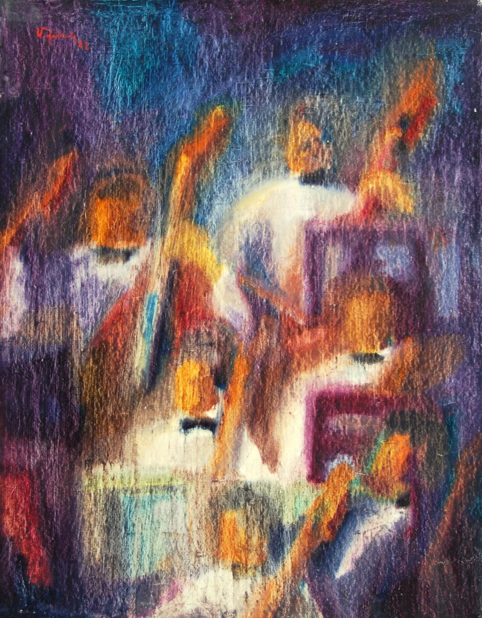 "Strings On" 48x32 oil/board