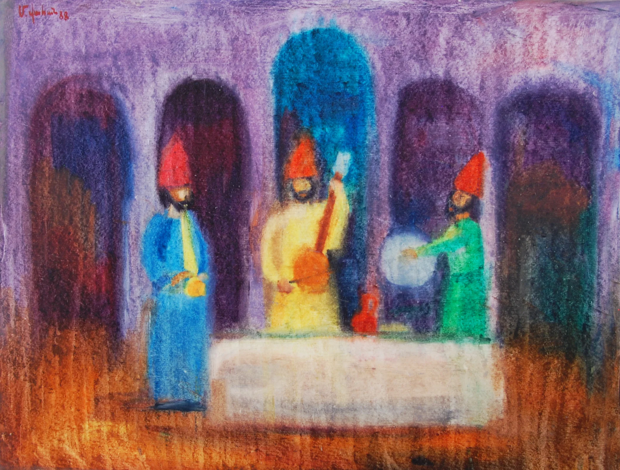 "3 Ashiks" 32x48 oil/board