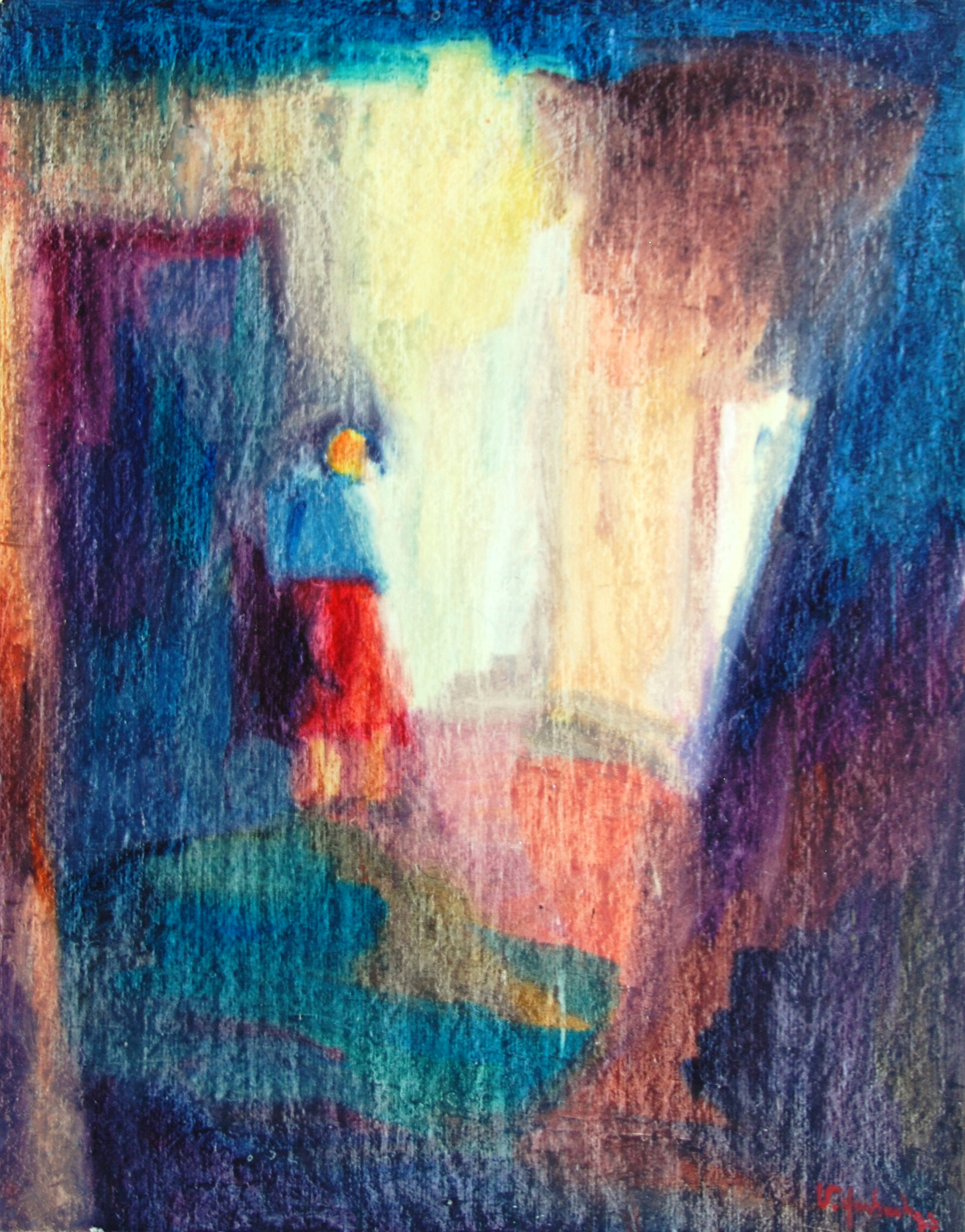 "Village Woman" 48x32 oil/board