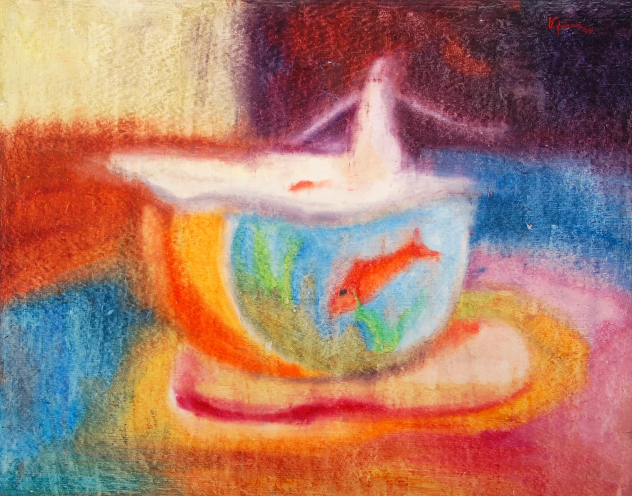 "Goldfish Ball" 32x48 oil/board